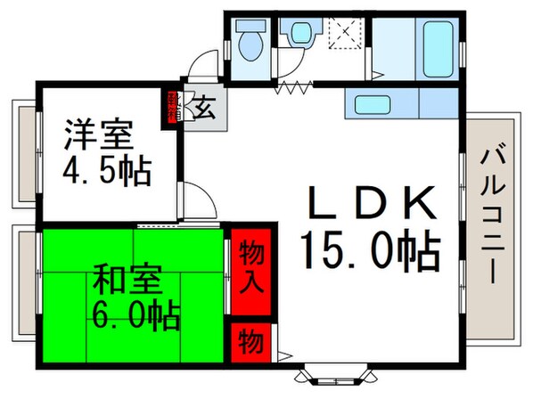 サンアヴェニュ－緑地公園Ⅱの物件間取画像